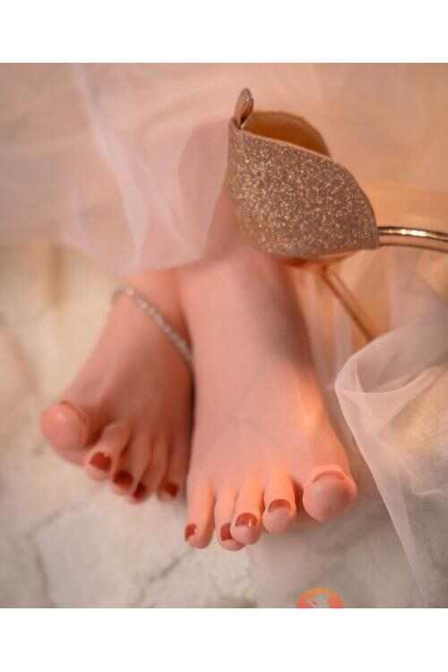 SHEDOLL 矽膠腳模美甲款｜1:1真人比例可動趾骨｜醫用級模擬足部模型（攝影/教學專用）